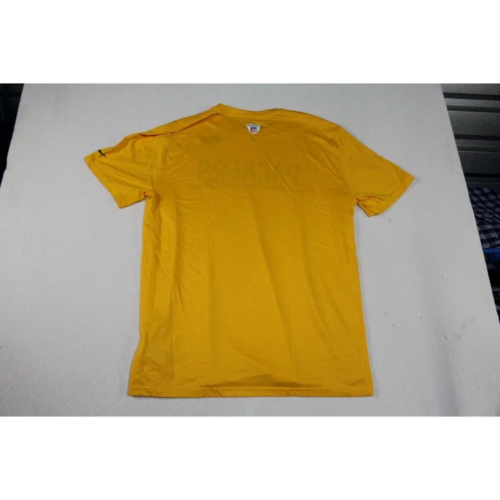 The Nike Yellow Men Shirt Packers Spell Out Dri Fit Training Equipment Large